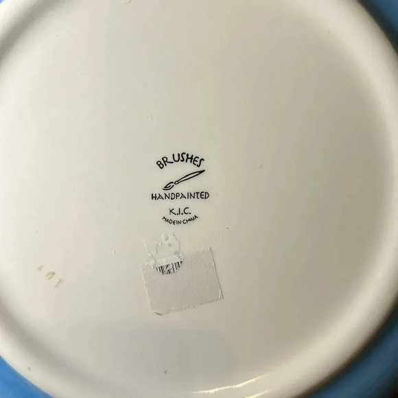 KIC Brushes Handpainted Ocean Motif 13" Pasta Serving Bowl - Picture 4 of 4